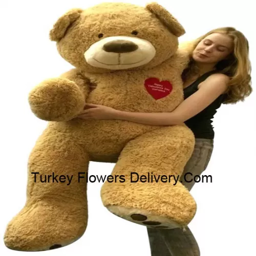 A Giant 5 Feet (60 Inches) Tall Brown Teddy Bear